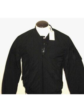 OOBE Brand Men's Full Zipper Modern Vintage Black Flight Jacket Size Large NWT